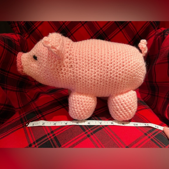 Hand Crocheted Charlotte the Piggy Stuffed Animal! - Picture 5 of 12